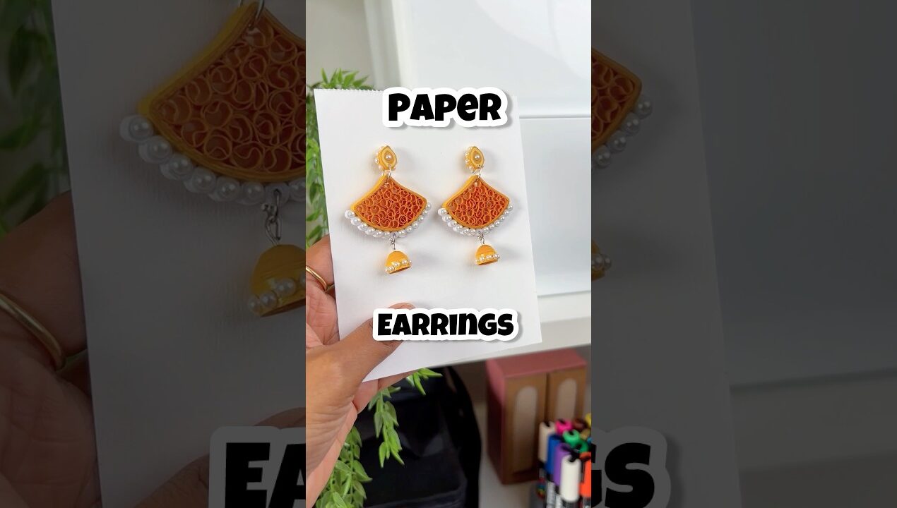 Haldi Earrings from Paper #diy #earrings #haldi #wedding