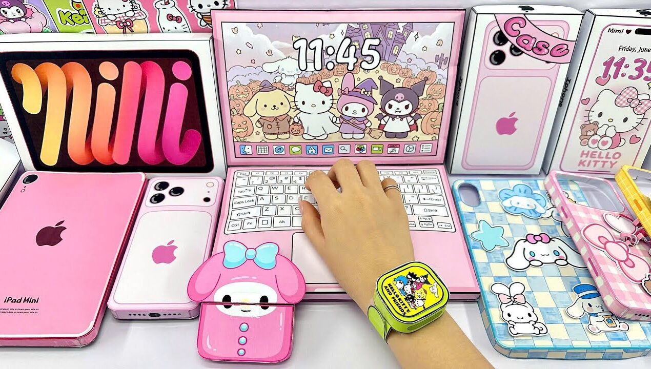 (🍎Paper DIY🍎) Apple X SANRIO Blind Bag 1000$ | Iphone, Macbook, IPad | ASMR #Kuromi #Melody