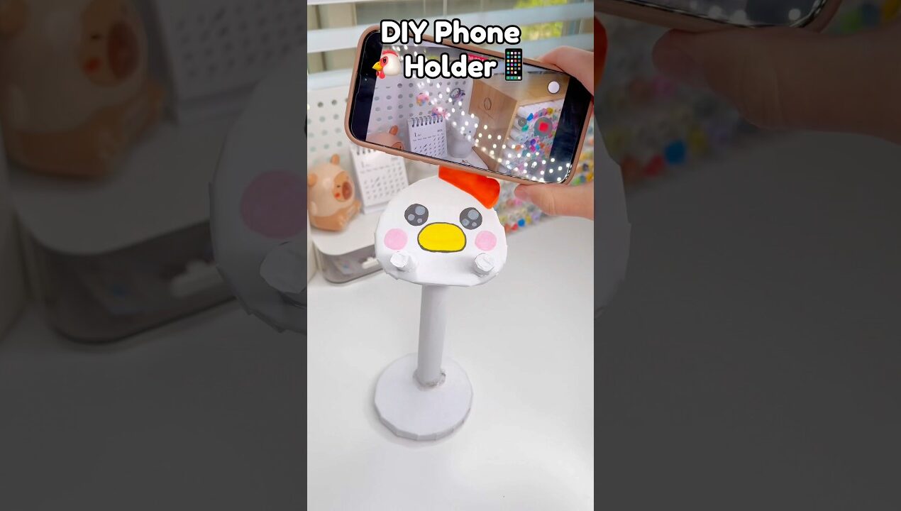 🐔Cute DIY Phone Holder📄!? #papercrafts #cutecrafts #diycrafts #diy #crafts #craft