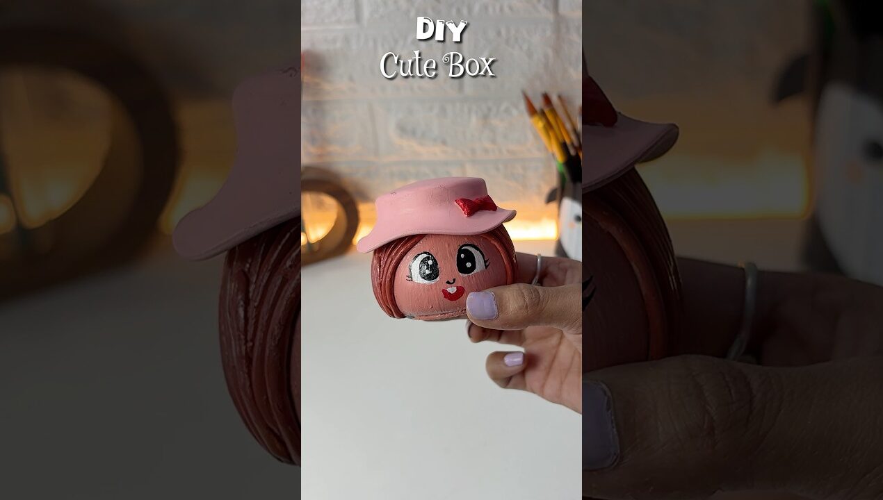 DIY Cute Box from old box #shorts #diy #craft #art #bestoutofwaste