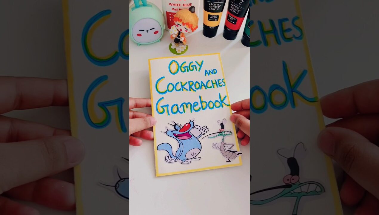 DIY Homemade Oggy And Cockroaches Game Book 😲🌈best out of waste/easy craft ideas/paper craft #shorts
