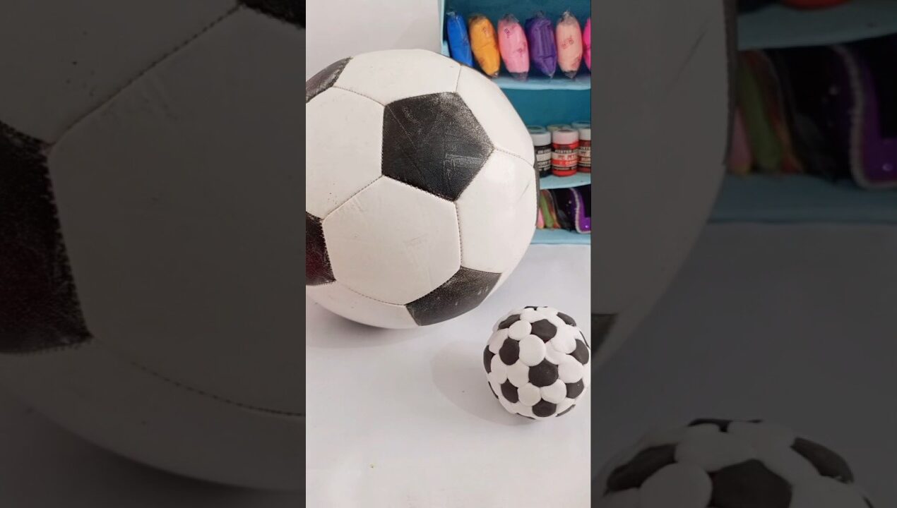 DIY Mini Clay Football😌⚽ #shorts #youtubeshorts #diy#ideas#clay#miniature #aesthetic#trending