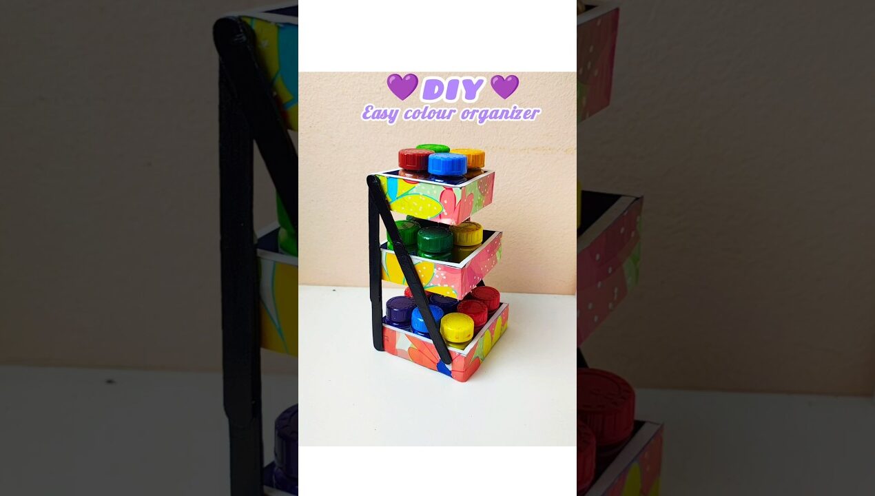 cardboard easy colour organiser craft idea
