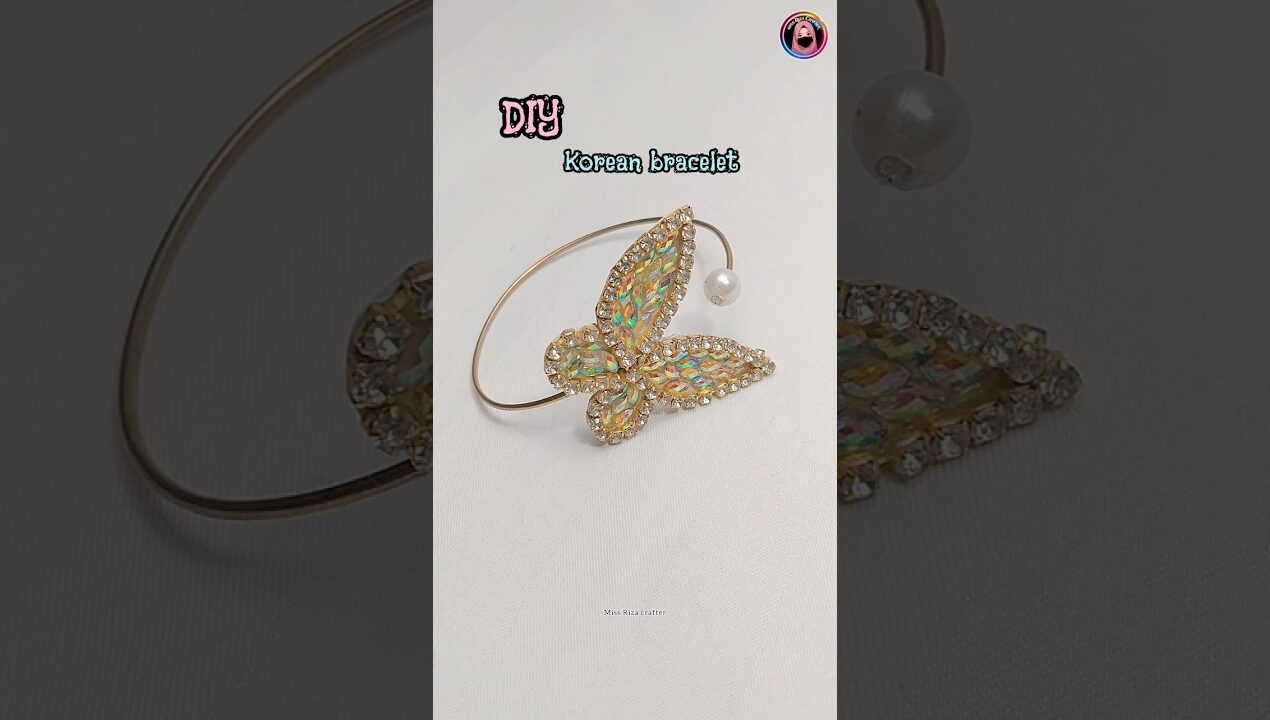 DIY Korean Bracelet 🦋😱 #shorts #diy #youtubeshorts