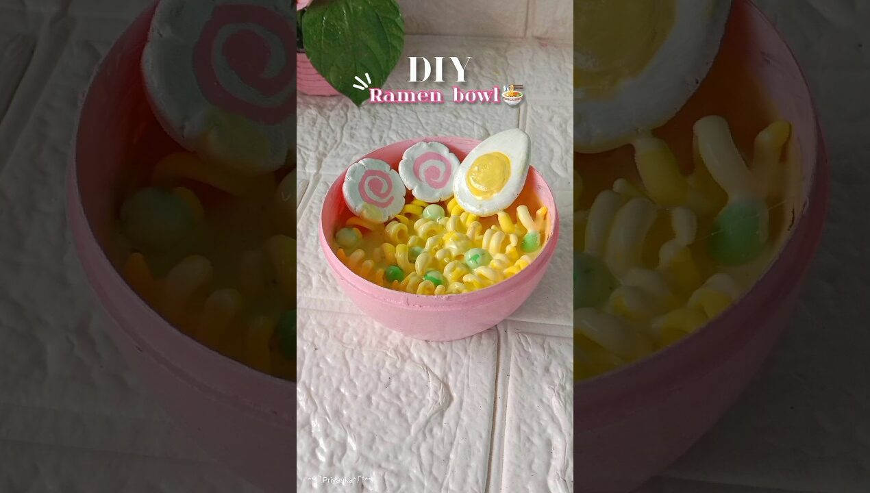 DIY clay ramen bowl 🍜 | clay craft #shorts #viralvideo #shortsfeed #youtubeshorts #diy #ramen #clay