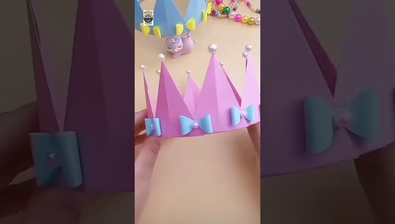 Princess Paper Crown 👑 #craft #trending #youtubeshorts #yt #diy #kidscraft #papercraft #shorts