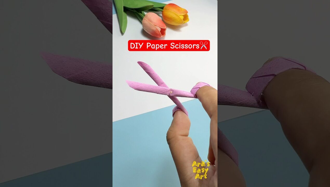 ✂️ DIY Origami Scissors ✂ paper craft ideas @ArasEasyArt #viral #diy #ytshorts #scissors #ideas