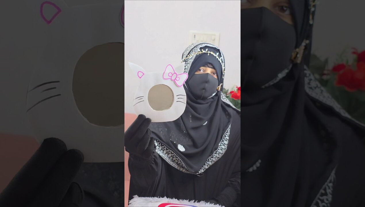 Cute kitty mirror decoration ideas/ Mirror diy idea #ytshorts #craft #shorts #support