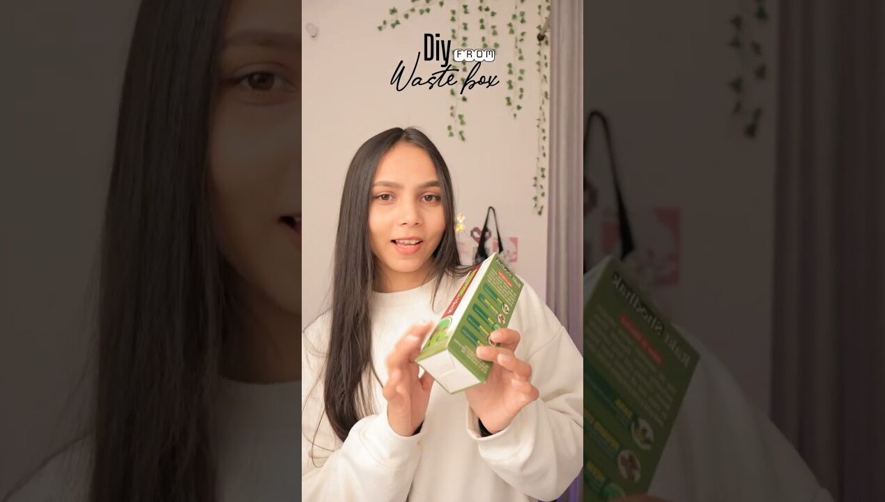 DIY FROM Waste Box 📦 #diy #shorts