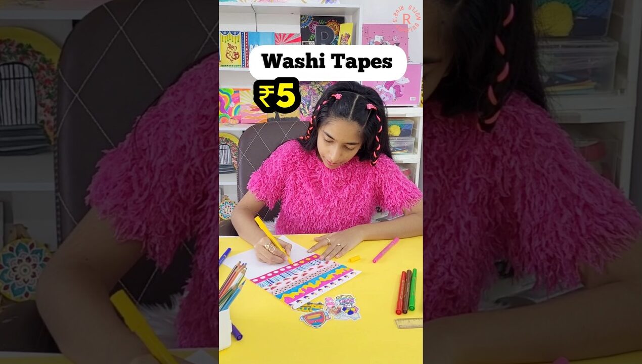 ₹5 DIY Washi Tapes!🎨🤩💕 | Riya's Amazing World