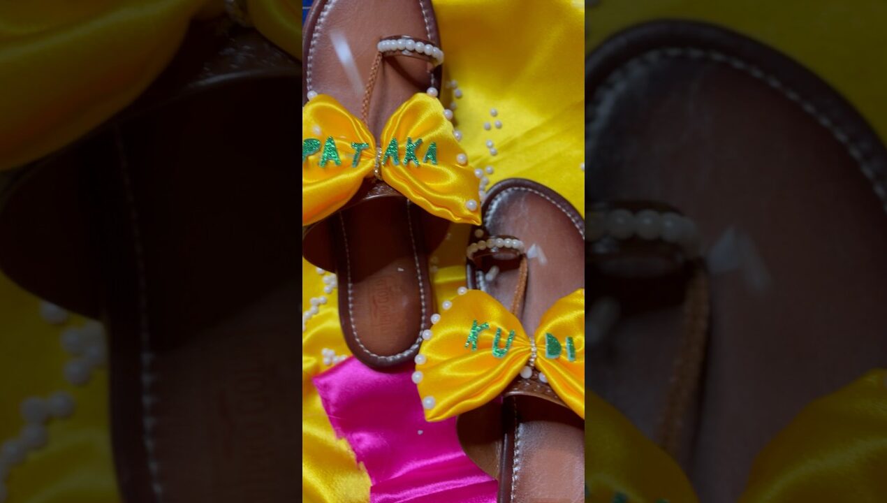 Decorated Kolhapuri online ₹2500 ❌DIY at home ₹300 ✔️#shorts #shortsfeed #youtube #diy #wedding #yt