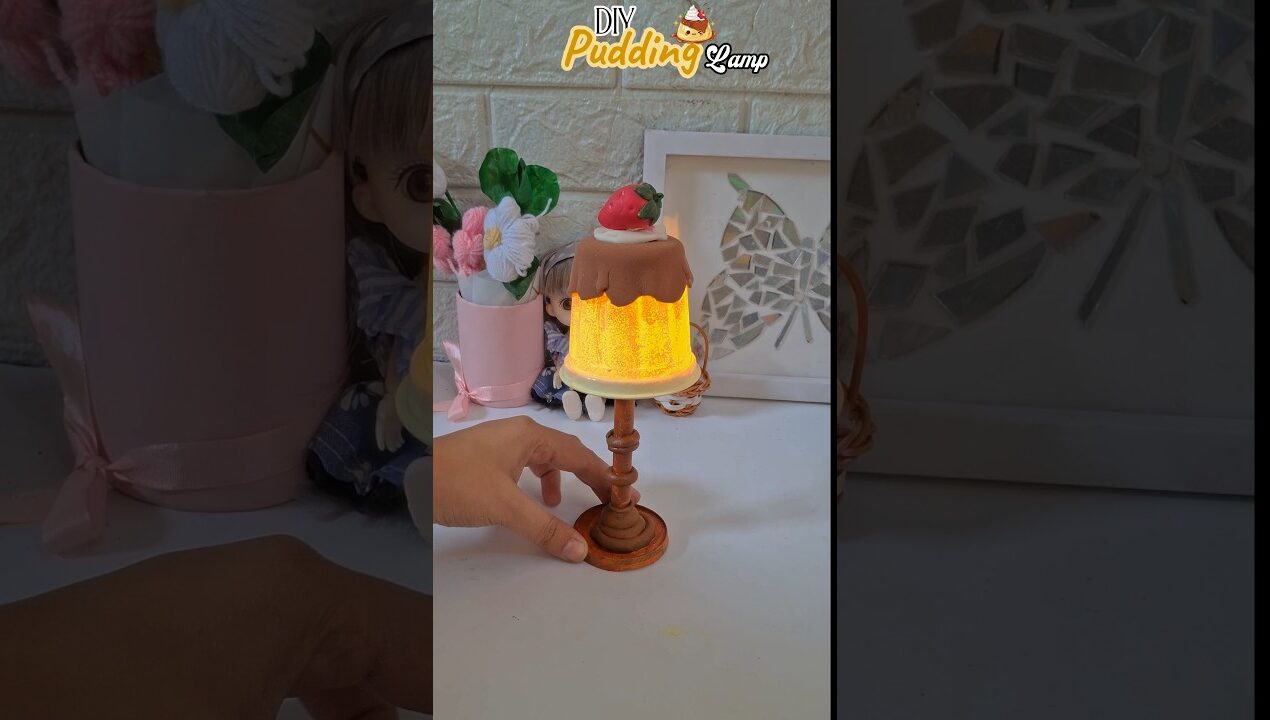 diy viral pudding lamp #shorts #diy #viralvideo #trending #artshorts #pudding #lamp #newyoutuber