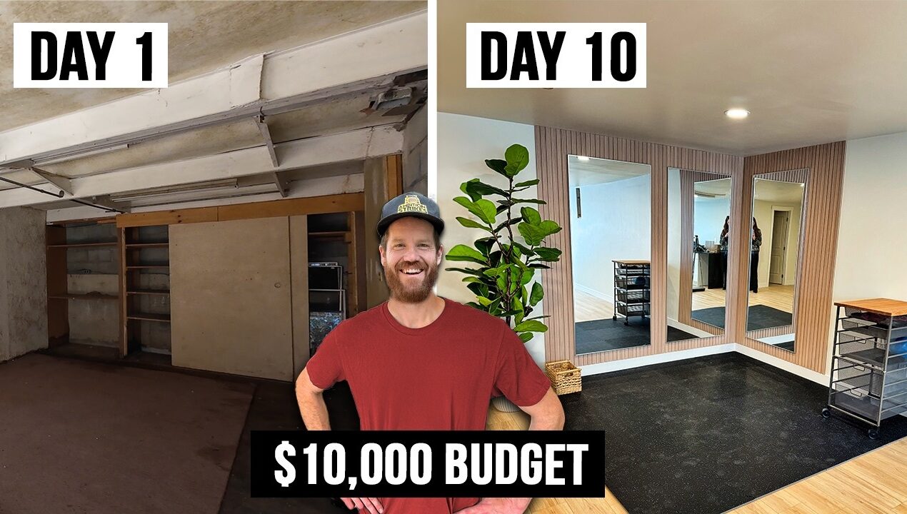 AMAZING DIY Basement Renovation ($10,000 Budget)