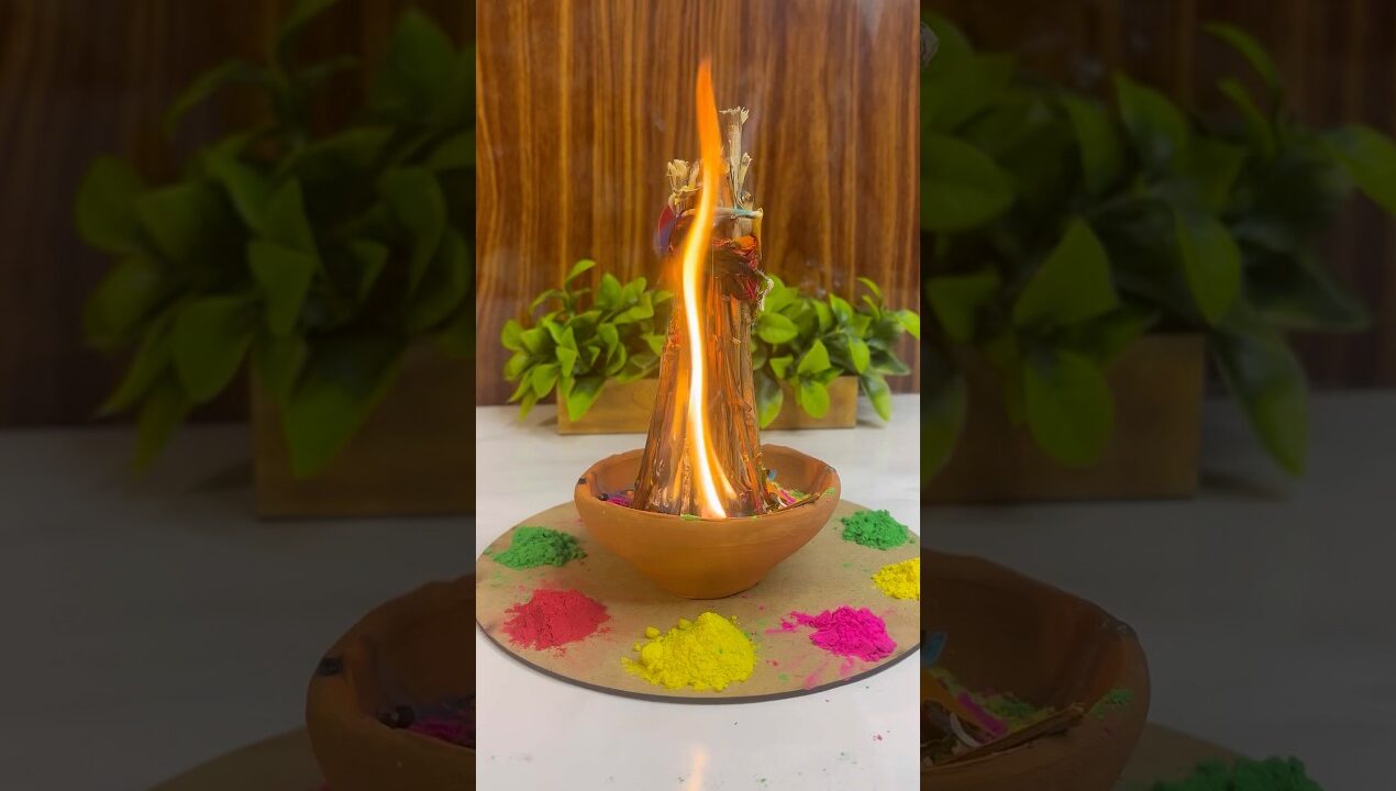 ✨DIY Holika Dahan Decoration | Holi Special Craft Idea#youtubeshorts #shorts #diy #holi #holi2026