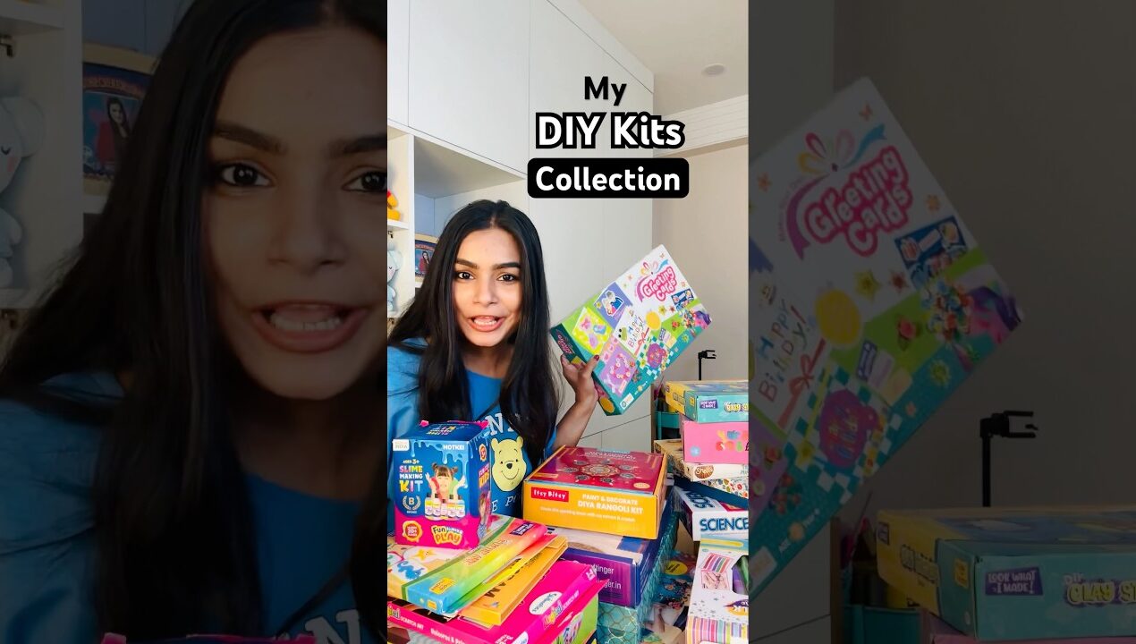 My DIY Kits Collection 😱 #crafteraditi #collection #shorts #unboxing #DIYkit @CrafterAditi