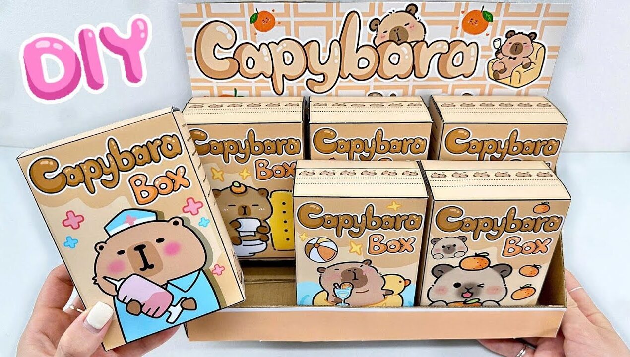 ( 🌸Paper DIY 🌸)  Unboxing Blind Box Capybara 1000$  | ASMR #Blindbox #Capybara