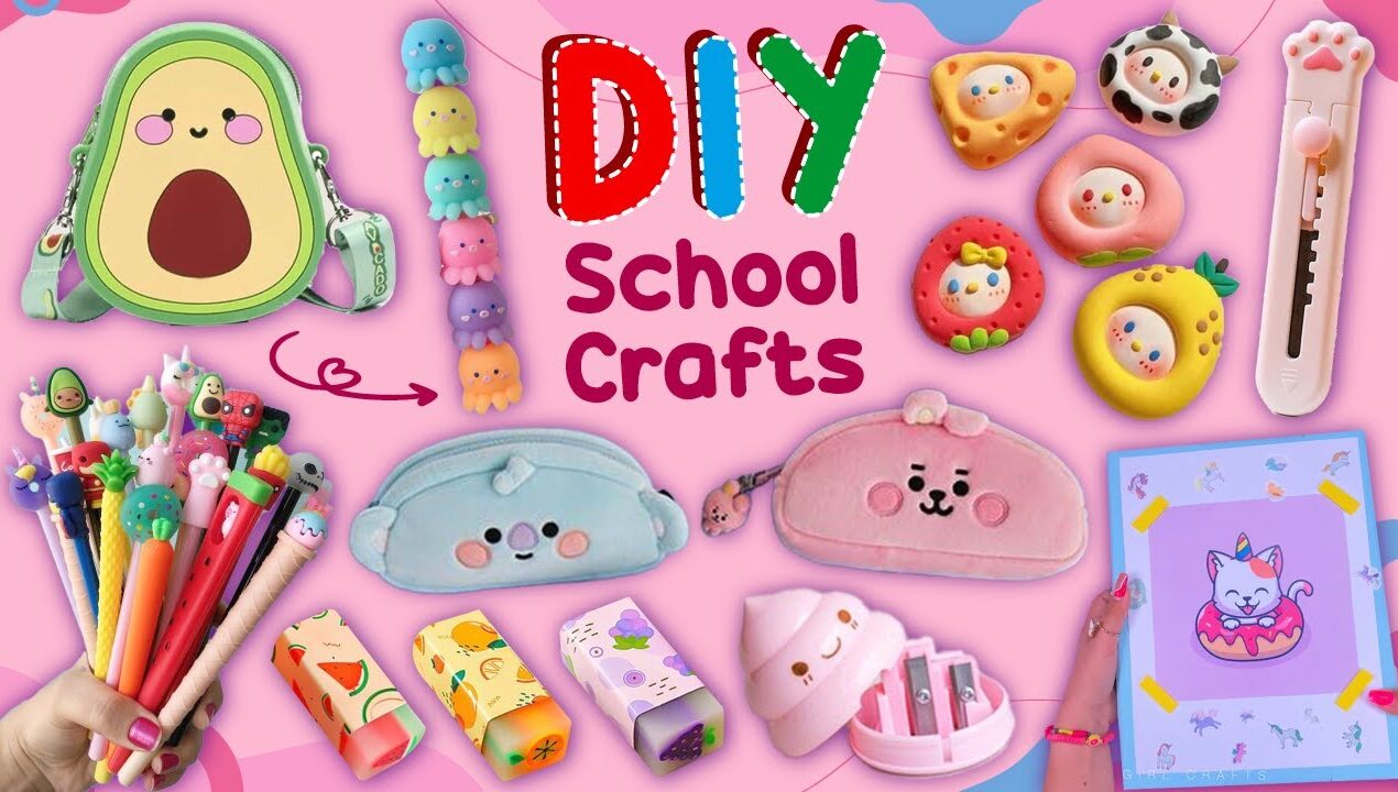11 DIY Best School Crafts – BACK TO SCHOOL HACKS – Easy and Cute School Supplies #diy #schoolcrafts