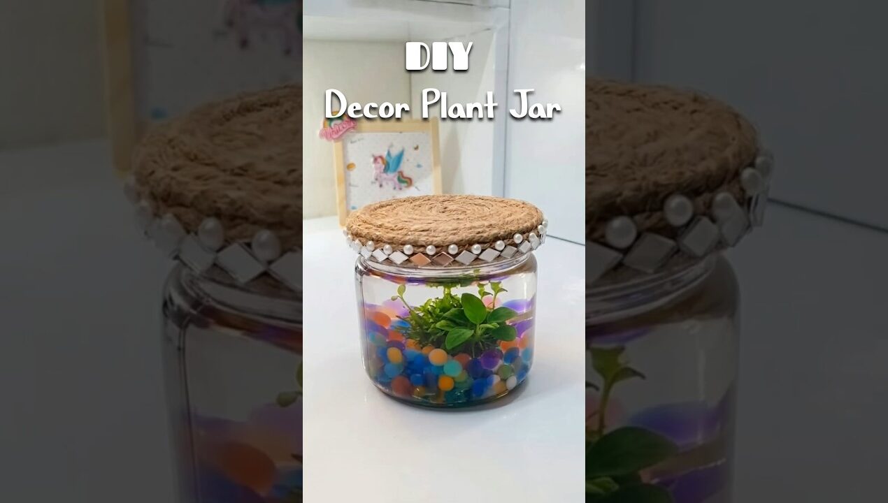 DIY Amazing Decorative Plant Jar Making 🌿✨ | Best DIY Home Decor Idea #shorts #viral #diy