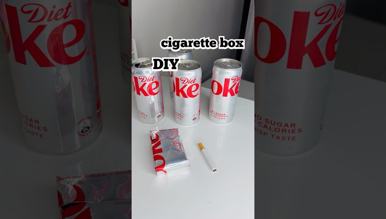 DIY cigarette box from can😱 #diy #shorts #youtubeshorts