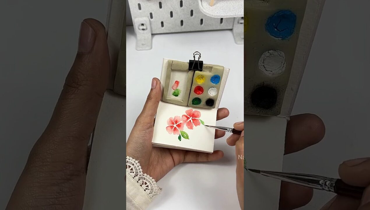 DIY Pocket watercolor Painting Set! #shorts #diy