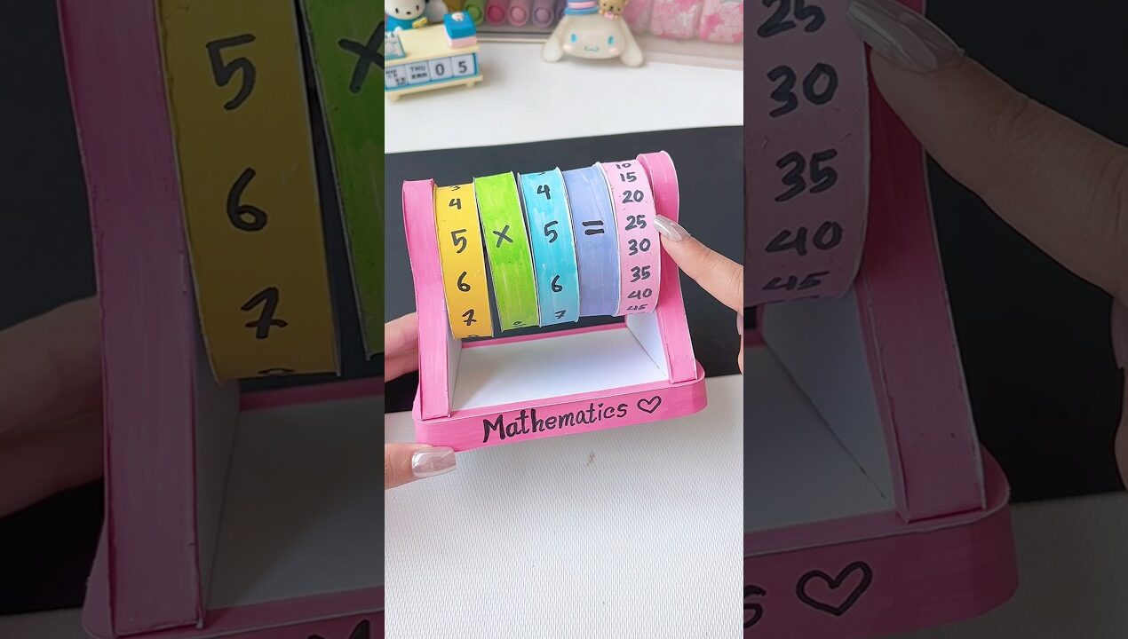 ￼ Magic Math Roller (Math Learning Tool) #tonniartandcraft #shorts #art #craft #diy
