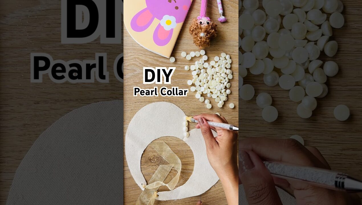 Pearl ka Collar😱 #crafteraditi #pearlcraft #handmade #DIY #crafts #fashiondiy #shorts @CrafterAditi