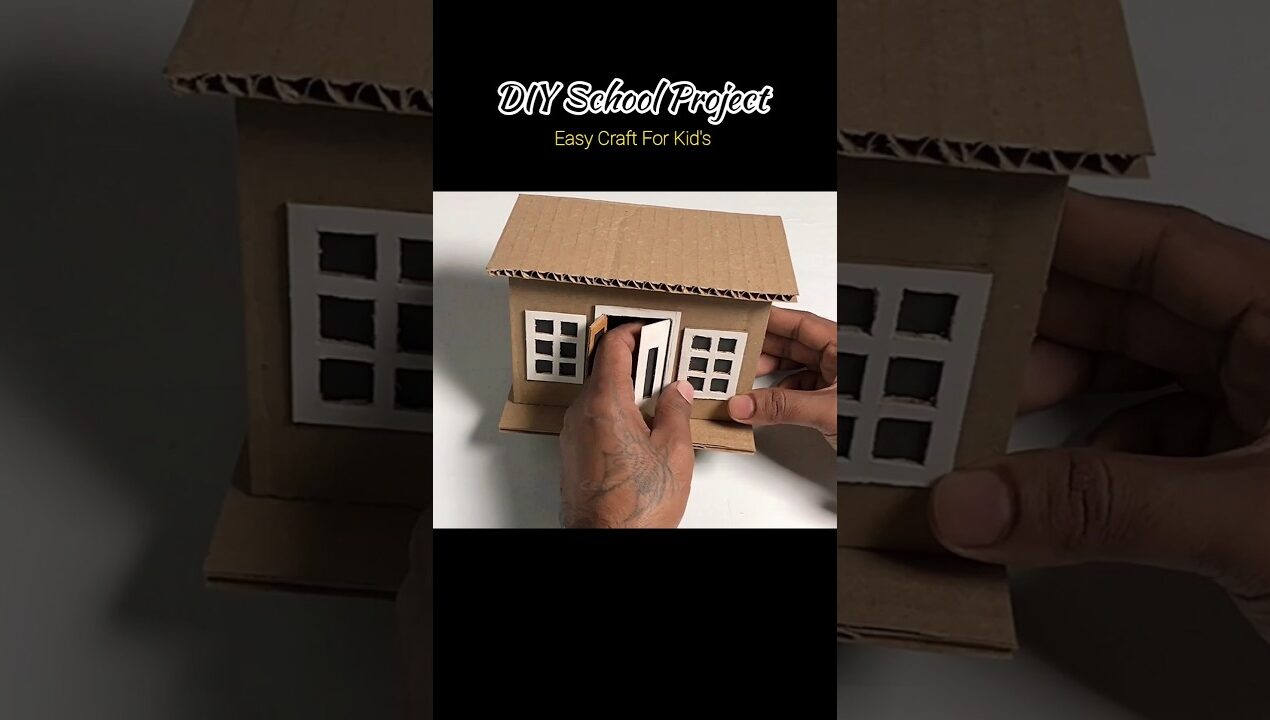 ✂️ Easy DIY Cardboard School Project | Best Out of Waste #shorts #diy #bestoutofwaste