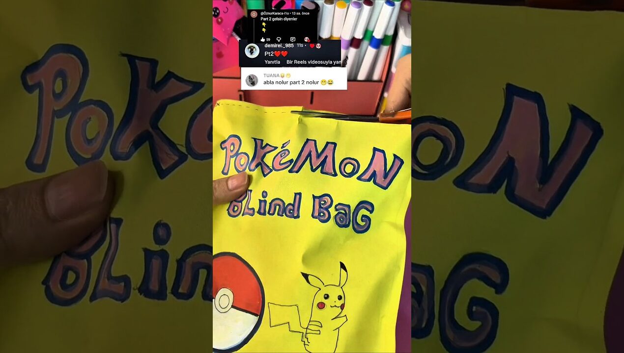 Pokemonlu blind Bag açıyoruz 💖👀🌟 #blindbag #kendinyap #diy #craftideas