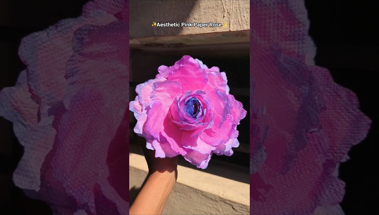 DIY Aesthetic Rose | Paper Rose#viral#papercraft#diyflowers#paperflower#rose#paperrose#aesthetic#diy