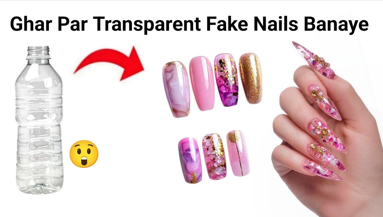 DIY Nail Extensions 😍🥰/how to make nail extensions at home/homemade fake nails