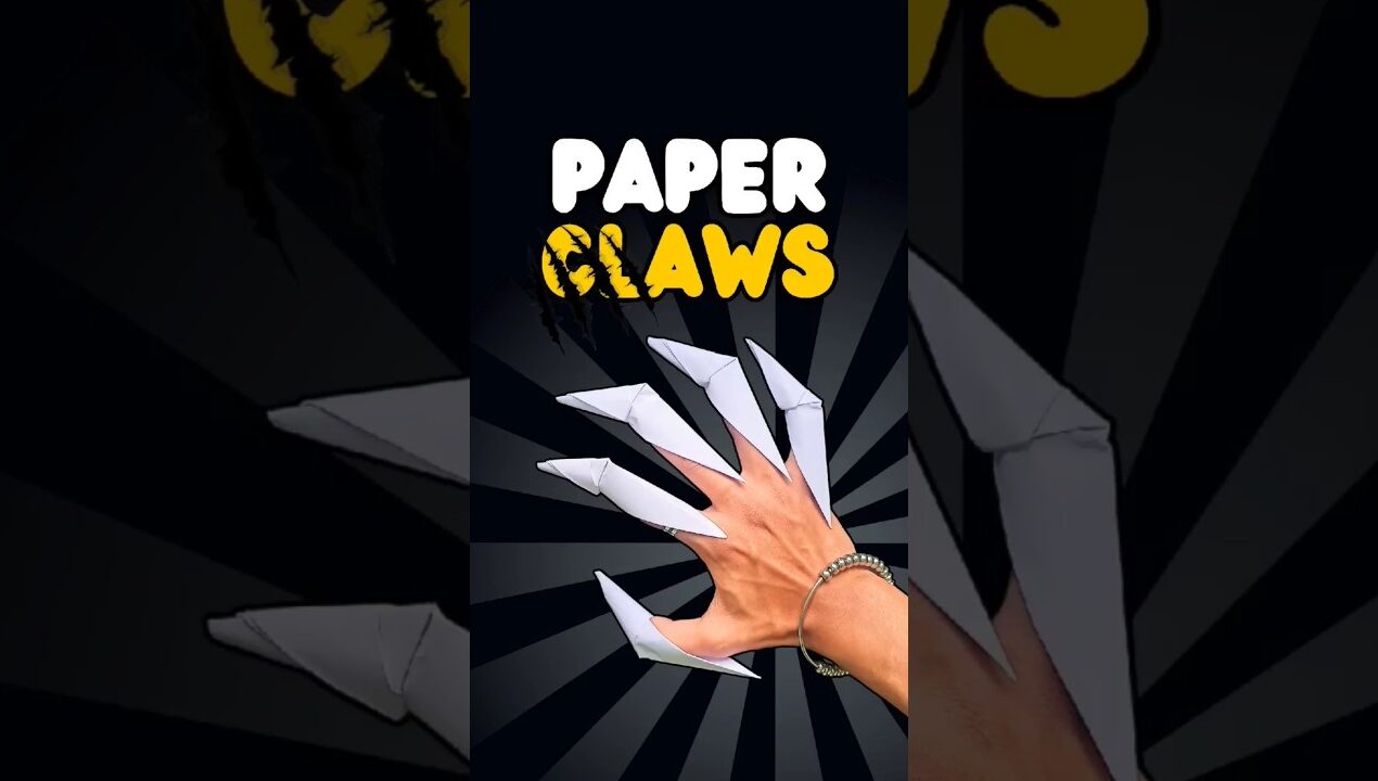 Paper Claws Tutorial ☣️✂️#craft #papercraft #diy #paper #experimnent #origami #papertoys #paperplane