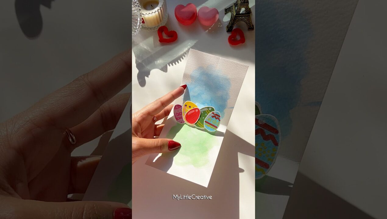 Adorable DIY Happy Easter Card Idea🐣🌸#shorts