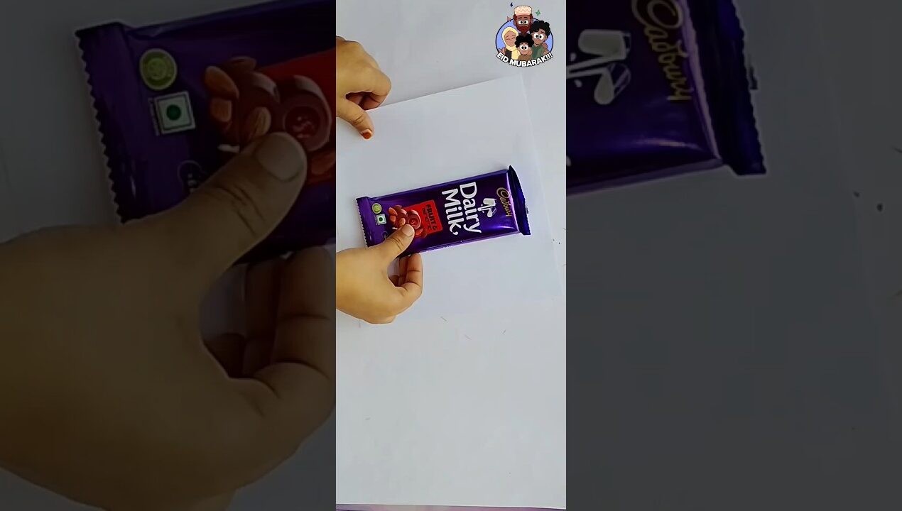 diy chocolate wrapping ideas for Eid 🌜 | Eid Chocolate gift | Eidi ideas #eid #eidmubarak #craft #yt