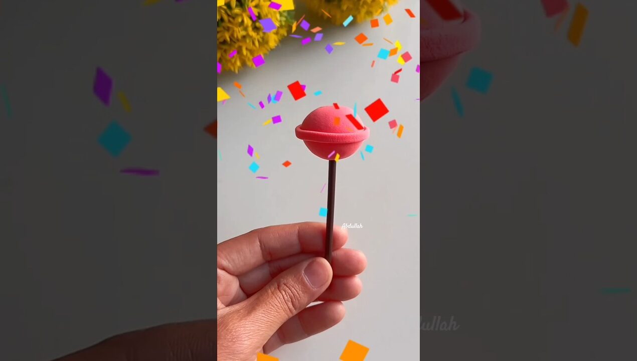How to Make Easy Mini Lollipop 🍭 | DIY Clay #shorts #art #diy #clayart #shortvideo
