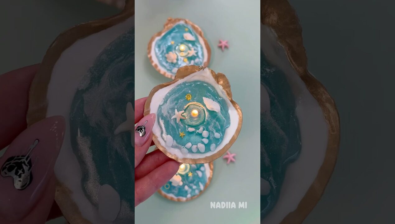 Seashell Candle DIY 🌊 Ocean Inspired Aesthetic Candle ✨