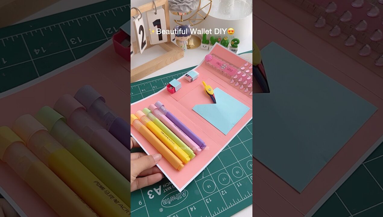 Beautiful wallet diy😍✨ #shorts #diy #craft #muktaartandcraft #youtubeshorts
