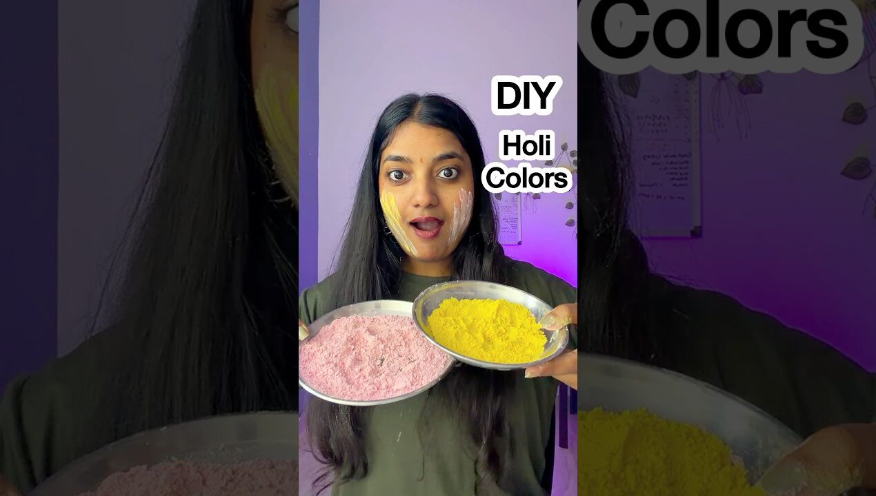 Handmade Holi Colors 😱 #shorts #shortsviral #diy