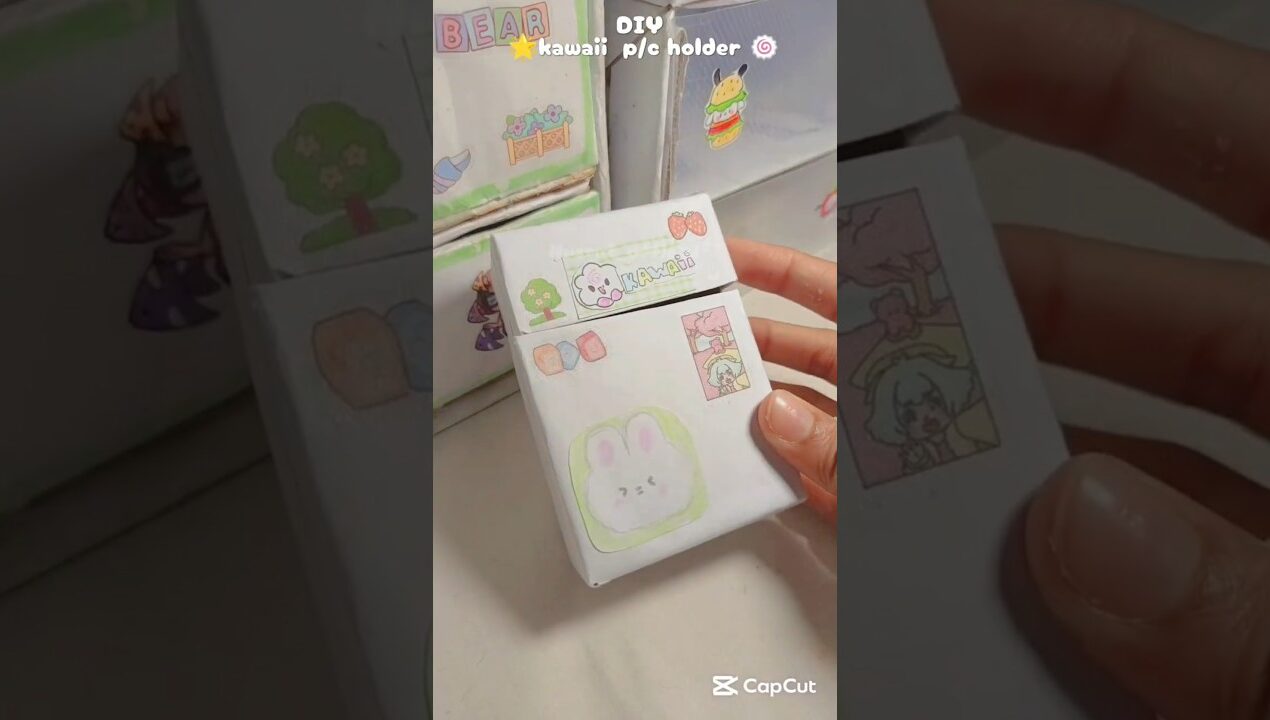 DIY photo card holder 🍥🌟☘️|#diy #trending #shorts #papercraft #sticker