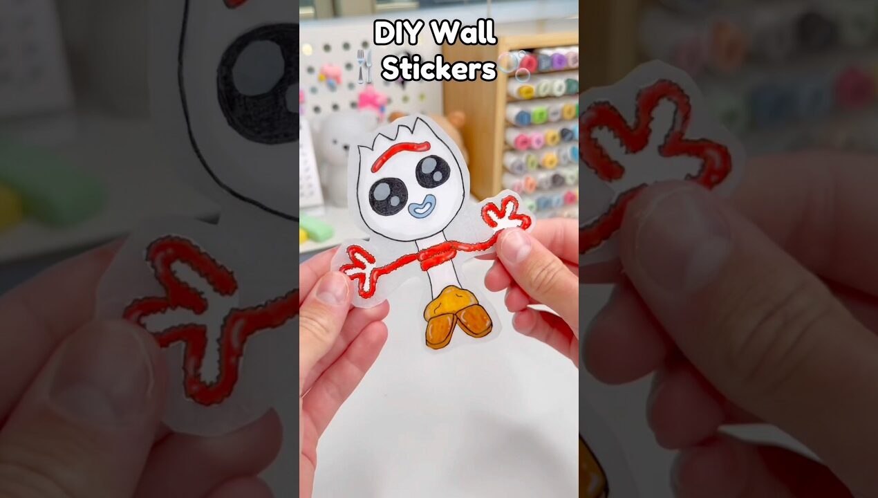 🫧DIY Wall Stickers✨!? #papercrafts #cutecrafts #diycrafts #diy #crafts #craft