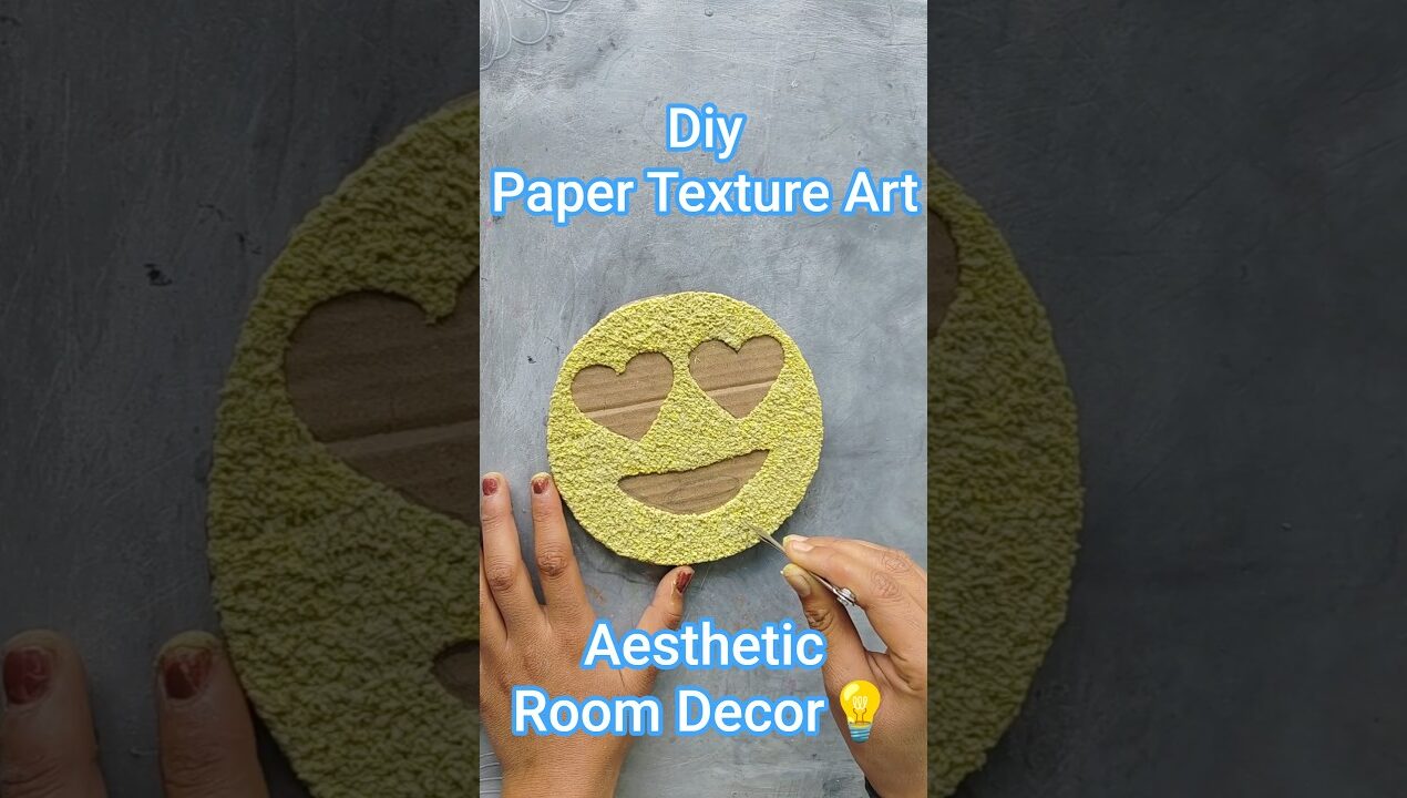 Diy Aesthetic Room Decor Texture Art Craft 💡| How To Make Paper Texture Art #viral #shorts #texture