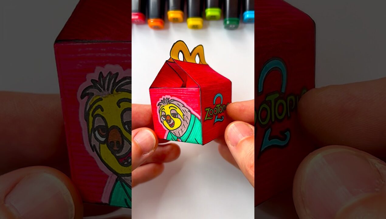 DIY Miniature McDonald’s Zootopia 2 Happy Meal | Paper Craft Ideas #shorts #papercraft