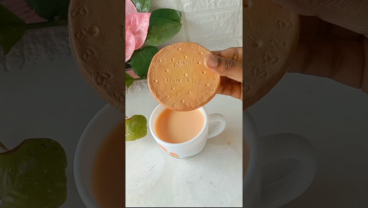 DIY tea coaster 🍪💢 || clay craft #shorts #viralvideo #shortsfeed #youtubeshorts #diy #clay #minivlog