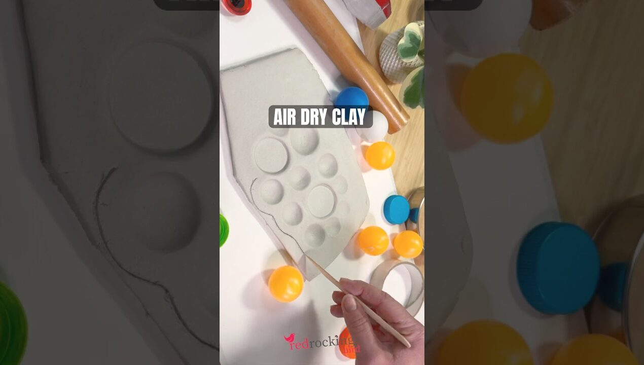 Stop Buying Paint Palettes… Make One Instead 🎨 #diy #art #airdryclay