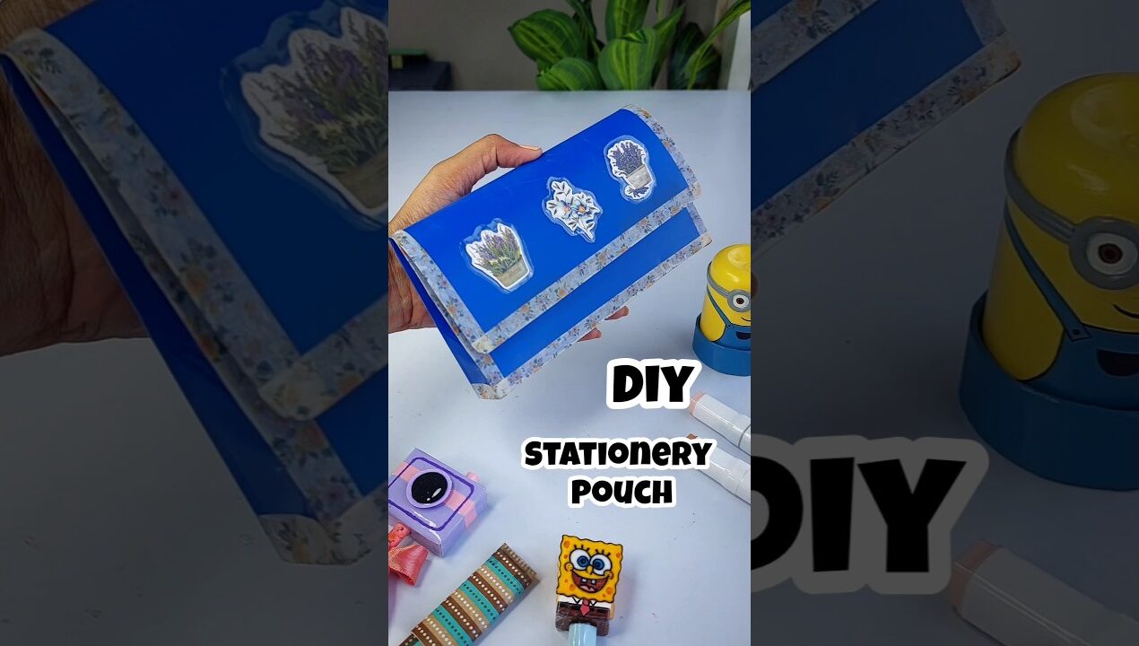 Waste Plastic se Banaya Stationery Pouch #diy #craft #stationery #pencilbox