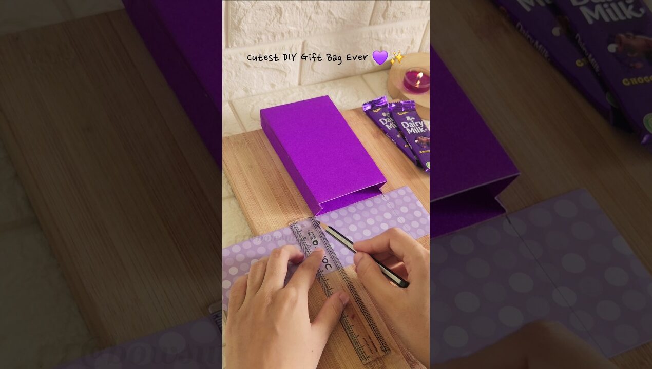 😍 Try This Cutest DIY Gift Bag 💜 | Easy Handmade Gift Idea 🎁