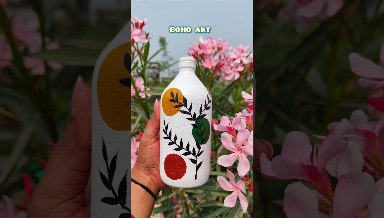 Boho art 🎨 | easy acrylic painting ideas | #diy #acrylic #paintingideas #bohoart #craft #shorts