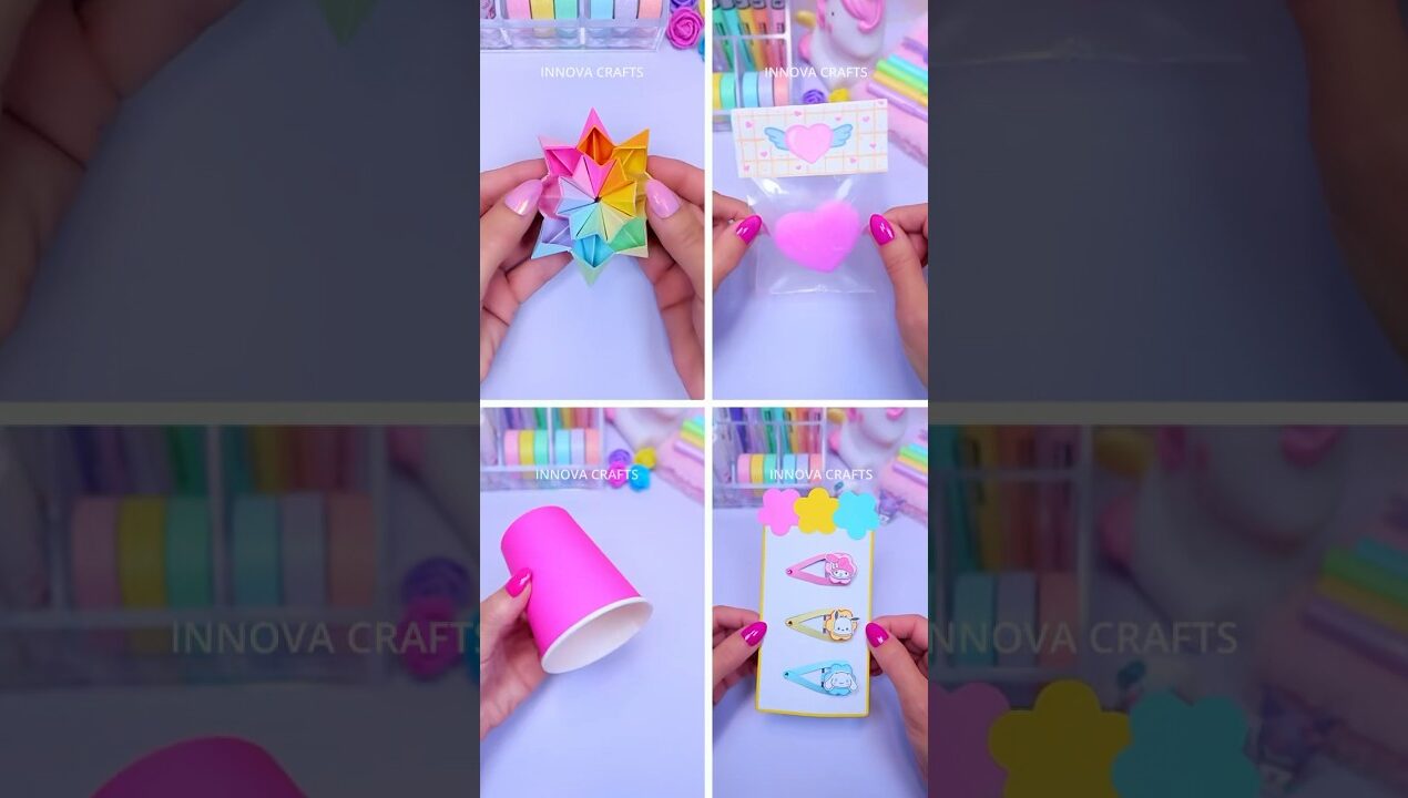 DIY 4 Paper craft ideas #shorts #art #craft #papercraft #youtubeshorts #diy
