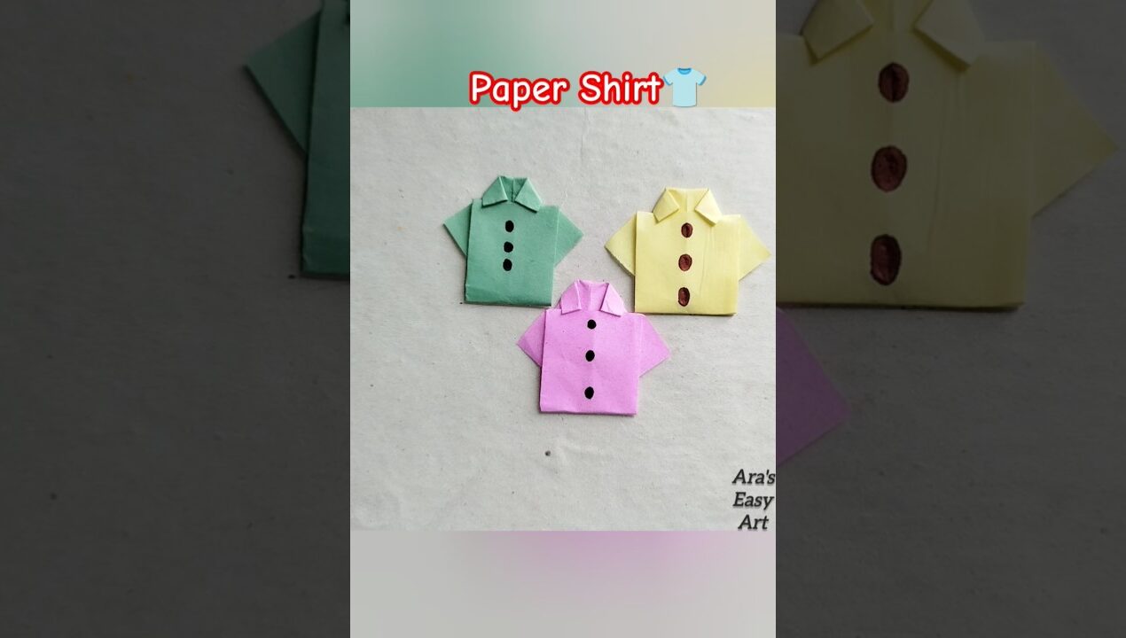 Paper Shirt craft easy idea #diy #cutepapercraft #papercraft #craft #artsandcrafts