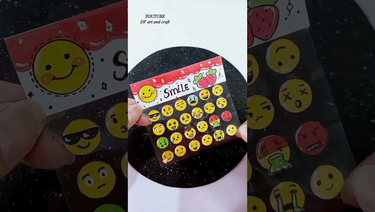 ✨cute emoji stickers/DIY Craft Ideas🥰#shorts #art#diy#craft#origami#viral#creative #shortsviral