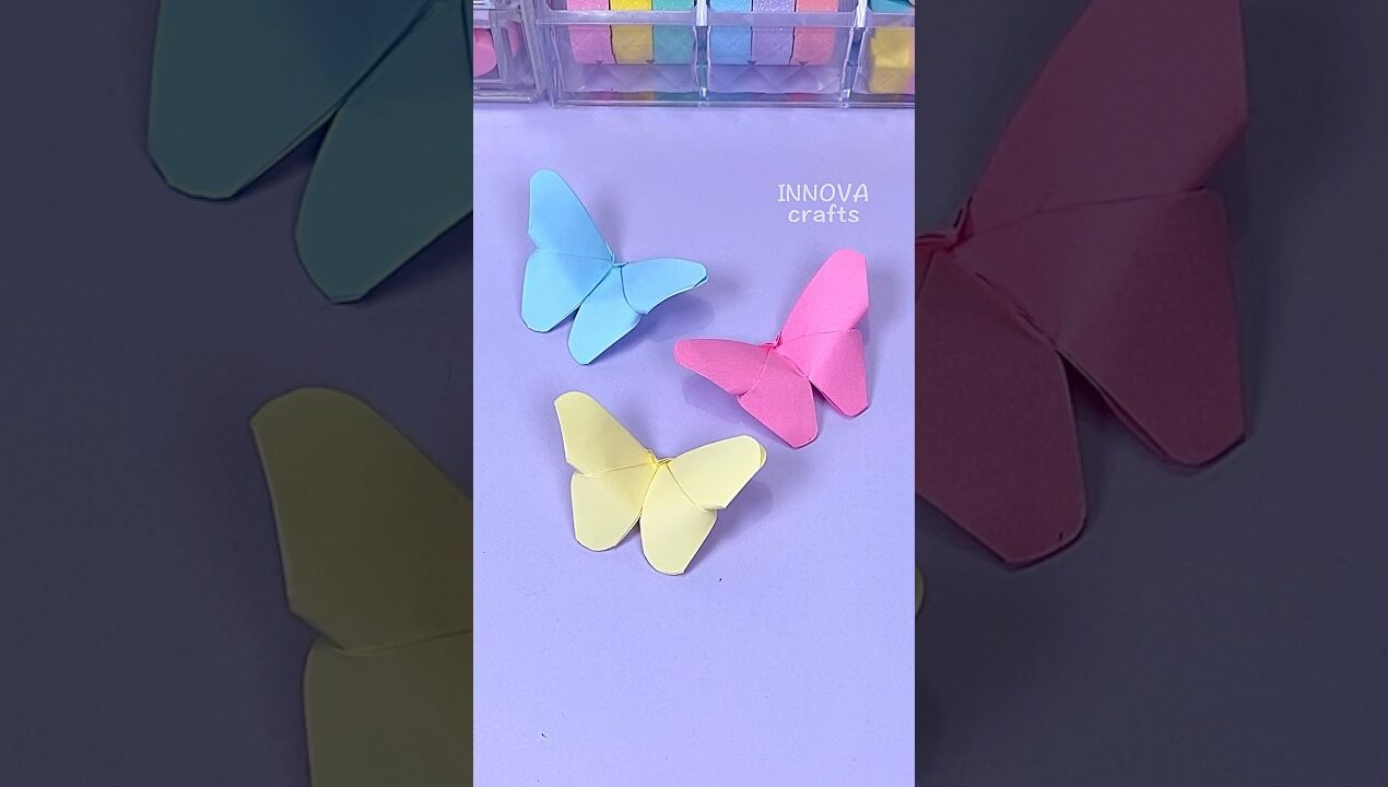 Easy paper craft ideas 🦋 Paper butterfly #shorts #art #diy #craft #papercraft #love #youtubeshorts